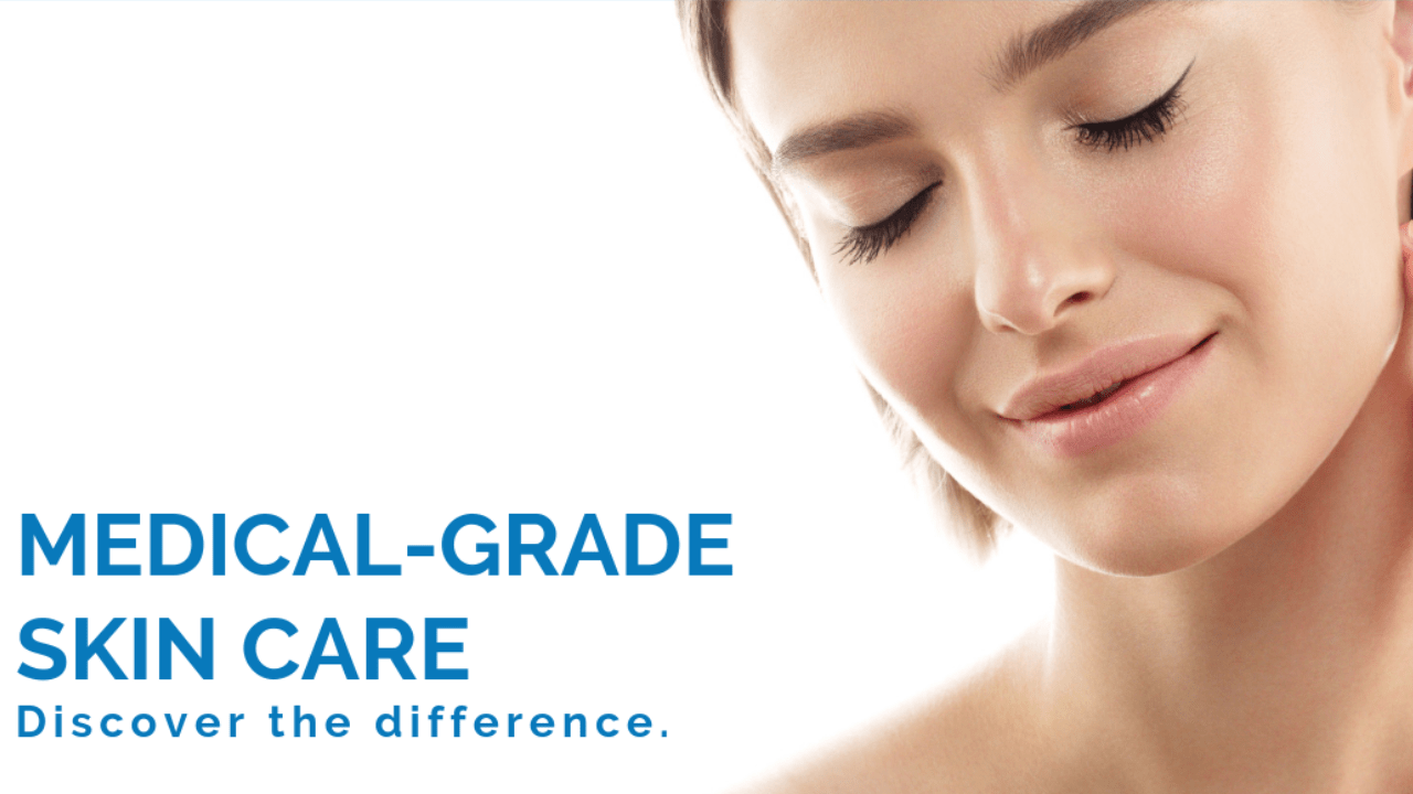 Women smiling with shining, clear skin.